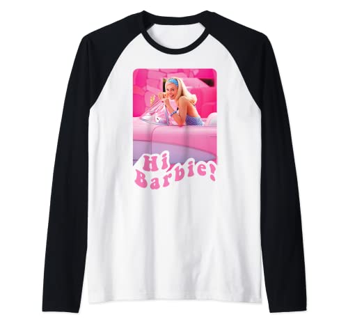 Barbie The Movie: Hi Barbie Car Raglan Baseball Tee