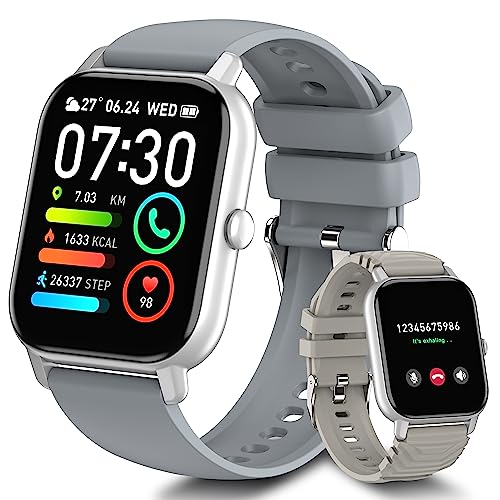 dotn Smartwatch with Bluetooth Call (Answer/Make Call), 1.85" Ultra Large Screen, 100+ Sports Mode 2023 Smart Watches for Men Women, IP68 Waterproof Fitness Tracker with Heart Rate Sleep Monitor