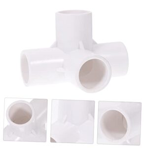 YARNOW 40 Pcs Water Pipe Elbow Carassosories A Frame Tent Clothes Rack with Shelf PVC Pipe Clothes Shelves PVC Pipe 1/2 Inch Tee 4 Way PVC Pipe Tee Pipe Connector for Storage Frame White