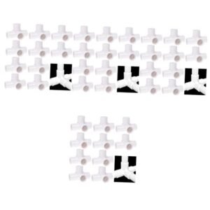 yarnow 40 pcs water pipe elbow carassosories a frame tent clothes rack with shelf pvc pipe clothes shelves pvc pipe 1/2 inch tee 4 way pvc pipe tee pipe connector for storage frame white