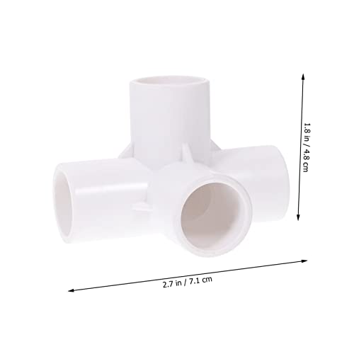 YARNOW 40 Pcs Water Pipe Elbow Carassosories A Frame Tent Clothes Rack with Shelf PVC Pipe Clothes Shelves PVC Pipe 1/2 Inch Tee 4 Way PVC Pipe Tee Pipe Connector for Storage Frame White