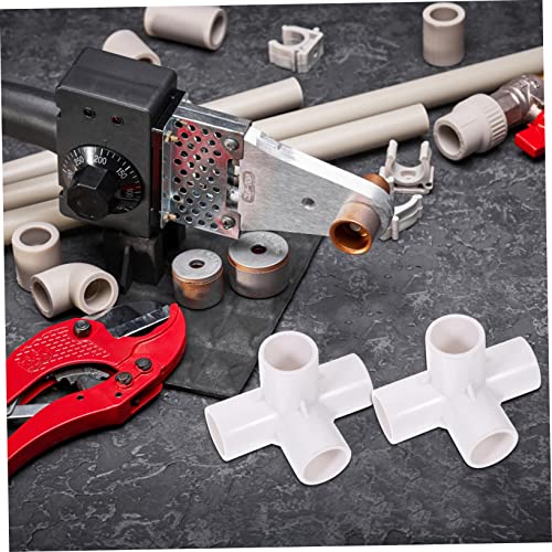 YARNOW 40 Pcs Water Pipe Elbow Carassosories A Frame Tent Clothes Rack with Shelf PVC Pipe Clothes Shelves PVC Pipe 1/2 Inch Tee 4 Way PVC Pipe Tee Pipe Connector for Storage Frame White
