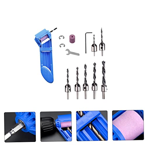 1 Set Burr Device Set portable drill bit sharpener diamond drill bit sharpener Portable Drill Powered electric tool Repairment Tool to rotate plastic corundum polishing wheel