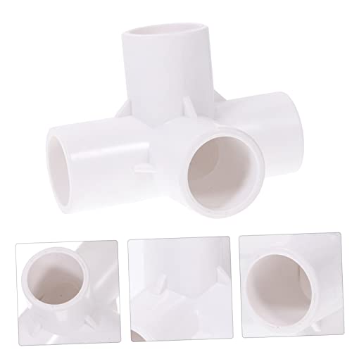 YARNOW PVC 50 Pcs Water Pipe Elbow Frame Hangers Clothes Rack with Shelf A Frame Tent PVC Dress Hangers PVC Pipe Fittings Pipe Connector for Storage Frame PVC Pipe Tee White