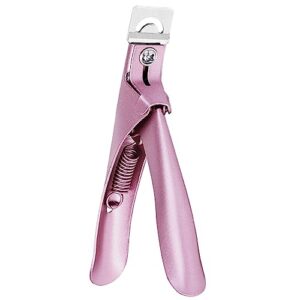 melodysusie acrylic nail clippers, professional nail clippers cutters for acrylic nails fake nail tips, adjustable stainless nail trimmer, manicure tool for salon home nail art (rose gold)