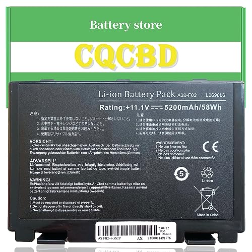 CQCBD A32-F82 A32-F52 L0690L6 L0A2016 70-NLF1B2000Y Replacement Laptop Battery for Asus F52 F82 K40 K50C K60 K61 X70A X5E P81I X8C F83CR F82Q K40in P81 K70io F83VF K51 F52A K6c11 K70ic P50 K70ij F83S