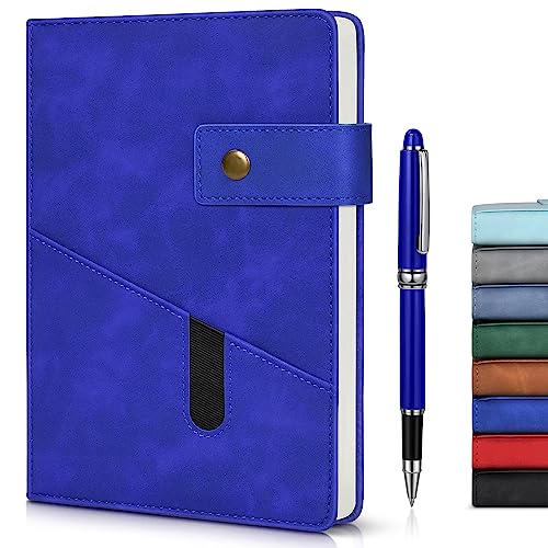 vfaejll A5 Lined Leather Journal Notebook for Men Women,5.9 X 8.4 Personalized Hardcover Journal with Pen,200 Pages 100 Gsm Thick Ruled Paper Daily Diary for School,Travel,Business,Work,Home,Writing