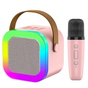 outuvas kids karaoke microphone machine toy, 4-12 years old girls christmas birthday gift for girls, karaoke toys gifts for girls ages 4, 5, 6, 7, 8, 9, 10, 12 +year old birthday party. (pink)