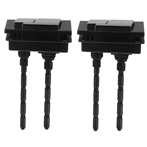 Zerodeko 2pcs Toilet Flush Button Toilet Tank Button One-piece Toilets Toilet Dual Push Button Universal Toilet Tank Flush Buttons Square Toilet Button Universal Toilet Flush Button Black