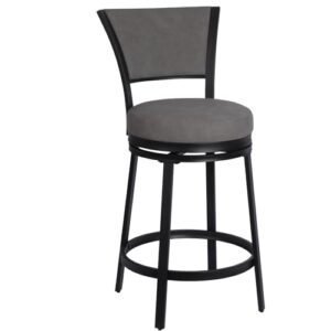flyzc swivel bar stools with back, grey