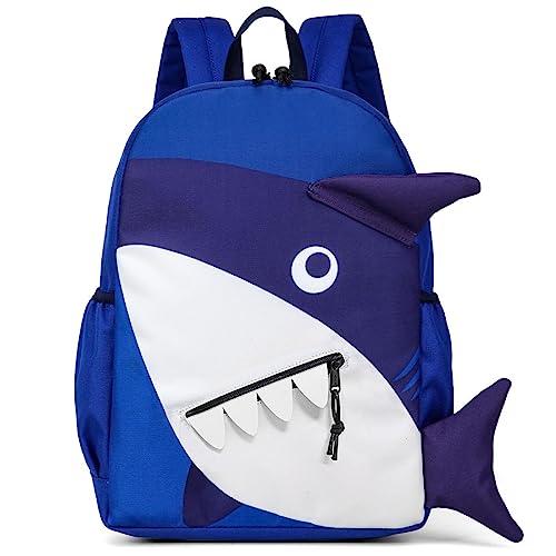 VASCHY Toddler Kids Backpacks, Cute Water Resistant Little Boys Daycare Bags for Kindergarten,Rucksack School bag Bookbag for Children Shark