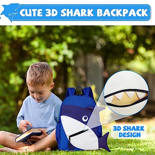 VASCHY Toddler Kids Backpacks, Cute Water Resistant Little Boys Daycare Bags for Kindergarten,Rucksack School bag Bookbag for Children Shark