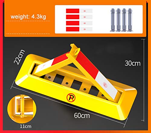 Driveway Barrier,Car Park Driveway Guard Saver,Easy Installation Car Parking Lock,Protect Your Parking Space(60CM×22CM)