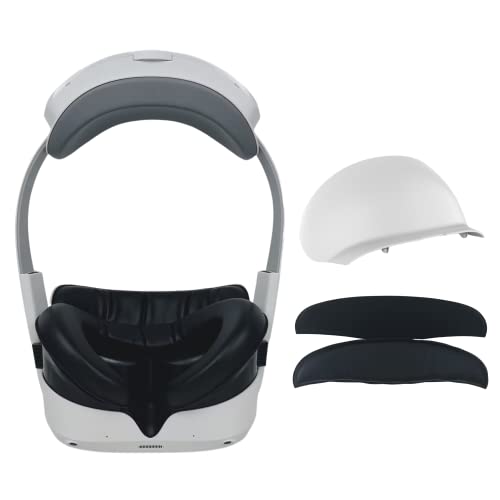 GEEKVR Halo Strap for Pico 4 with Dual Breathable Head Cushions, Compatible with Geekvr Facial Interface, Gravity Balance Design no Pressure on Face, Comfort Accessory for Pico 4 VR Headset (3-in-1)