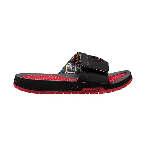 Nike Men's Jordan Hydro 8 Retro Slides, Black/Red/White/Maize, 9