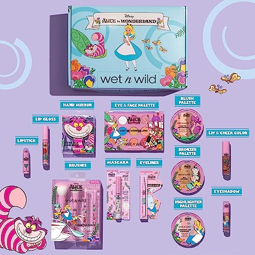 wet n wild Alice in Wonderland Limited Edition PR Box - Makeup Set with Brushes, Palettes & Curious Colors