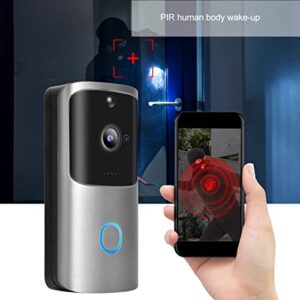 Hapivida Ring Video Doorbell, Waterproof 720P Wireless WiFi Video Doorbell Camera Smart Motion Detector Audio and Speaker Night Vision Security Camera(Battery is not Included)