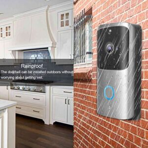 Hapivida Ring Video Doorbell, Waterproof 720P Wireless WiFi Video Doorbell Camera Smart Motion Detector Audio and Speaker Night Vision Security Camera(Battery is not Included)