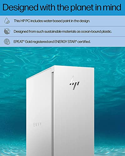 HP 2023 Newest Envy Desktop, Intel Core i9 12900 up to 5.1GHz, NVIDIA GeForce RTX 3070 Graphics, 16GB RAM, 1TB SSD, 2TB HDD, Wi-Fi 6, Bluetooth, Wired Keyboard & Mouse, Windows 11 Home