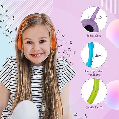OSSZIT Kids Headphone Bulk 24 Pack Multi Color for Classroom School,Wholesale Durable Earphones Class Set for Students Teens Children and Adult 12 Colourful (24 Mixed)