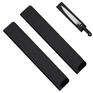 knife guards, 2/4/5/10/20pcs 4.7in - 12.2in universal knife edge guards, non-bpa knife sheath, waterproof abrasion resistant felt lined knife cover sleeves knife protectors(2pcs 8.7" × 2")