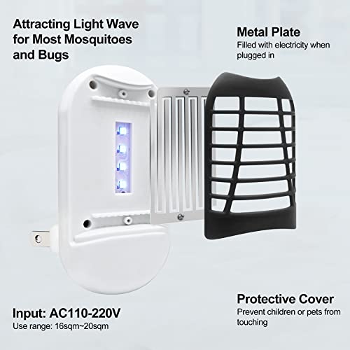 BITSCO 2 Pack Bug Zapper Indoor, Electronic Fly Zapper Lamp for Home, Eliminates Flies Flying Pests Effective Operation, Black