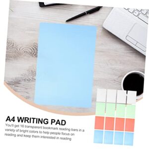 16pcs Translucent Reading Strip Writing Board Home Tools Bookmarks for Bulk PVC Exam Mats Dyslexia Tools for Dyslexia Reading Strips PVC Exam Plates Translucent Bookmarks