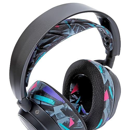 WC Headband Replacement for Arctis Nova Headsets by Wicked Cushions - Effortless Installation, Snug Fit, Unparalleled Durability, All with Personalized Designs | 90's Black