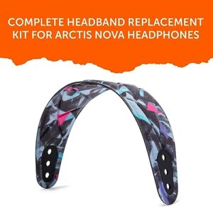 WC Headband Replacement for Arctis Nova Headsets by Wicked Cushions - Effortless Installation, Snug Fit, Unparalleled Durability, All with Personalized Designs | 90's Black