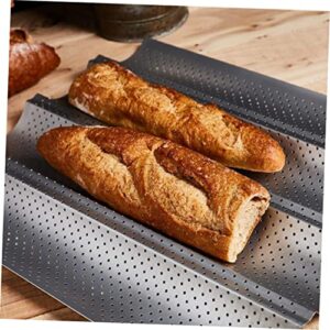 French Bread 1pc Italian Bread French Bread Loaf Baking Sheets for Oven Nonstick Set Toast Cooking Bakers Perforated Pan Hot Dog Bun -proof Pad Non-stick Grill - Baking Sheet