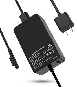 surface-pro-charger-65w - microsoft surface charger, super fast charger for surface laptop, surface pro 3/4 / 6/7 / 8 / x, and more laptop tablet model power supply adapter works with 65w 44w 36w