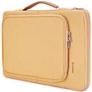 nidoo 16-15.6 inch laptop sleeve protective handbag shoulder bag for 16" macbook pro m1 m2 pro max / 15.6" lenovo thinkpad e15 l15 t15 gen 2/16" thinkpad t16 / yoga 7i / hp envy laptop 16, yellow
