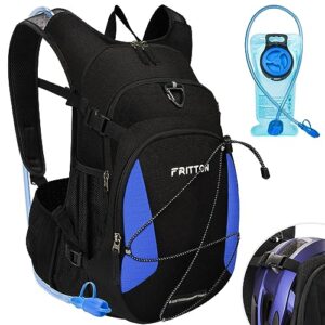 hydration backpack, hydration pack with 2l water bladder, lightweight insulated hiking backpack with water bladder, fritton high flow bite valve hydration bladder for hiking running cycling