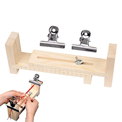 Wood Bracelet Jig, 1/2Pcs Wooden Jig Bracelet Maker, Adjustable Length Paracord Jig Bracelet Maker, Bracelet Jig Kit with 2 Clamp, DIY Bracelet Braiding Tool