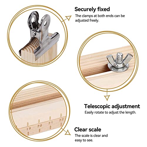 Wood Bracelet Jig, 1/2Pcs Wooden Jig Bracelet Maker, Adjustable Length Paracord Jig Bracelet Maker, Bracelet Jig Kit with 2 Clamp, DIY Bracelet Braiding Tool