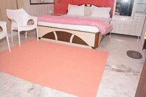 rajputana export handmade braided rectangle shape cotton rug/rugs for bedroom/cream rug/cotton rug/organic rug/handmade rug (black, 4x6 ft.)