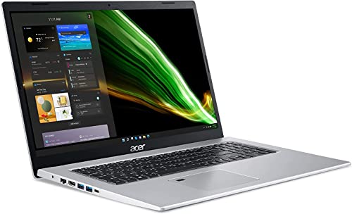 acer Aspire 5 Laptop, 17.3" FHD Display, Intel Core i7-1165G7 Processor, 32GB RAM 1TB PCIe SSD, Fingerprint Reader, Backlit Keyboard, Webcam, WiFi, Bluetooth, Windows 11 Home, Silver