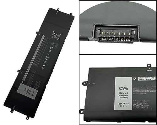 Yafda DWVRR New Laptop Battery Replacement for Dell Inspiron 16 7620 2-in-1 Alienware x15 R1 Alienware x15 R2 Alienware x17 R1 Alienware x17 R2 Series 817GN 0017GN 0NR6MH 11.4V 87Wh