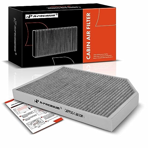 A-Premium Cabin Air Filter with Activated Carbon Compatible with Porsche Panamera 2017-2021 2.9L 4.0L, Panamera 2019-2020 3.0L, Panamera 2022-2023 2.9L 4.0L, Taycan 2020-2023, Replace# 971819429