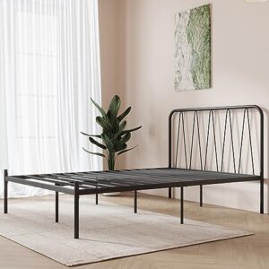 Novilla Twin Bed Frame, 14 Inch Metal Platform Bed Frame with Headboard, Heavy Duty Metal Slats Support, Easy Assembly, No Box Spring Needed