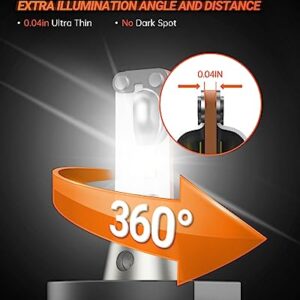 SEALIGHT H4/9003/HB2 LED Headlight Bulbs, 24000LM 100W 800% Brightness LED Headlights Conversion Kit for Hi/Lo Beam 6000K White, 9003 LED Light Cooling Fan, Plug-N-Play, Pack of 2, Headlight Brackets