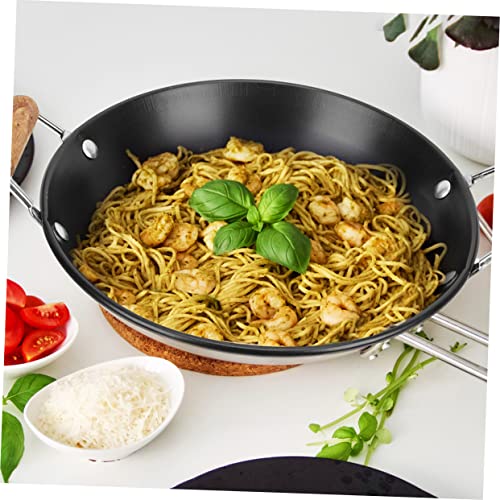 TIDTALEO Stainless Steel Griddle Korean Cookware Stainless Steel Stock Pot Metal Cooking Utensils Outdoor Stainless Steel Paella Pan Electric Skillets Nonstick with Lids Household Hot Pot