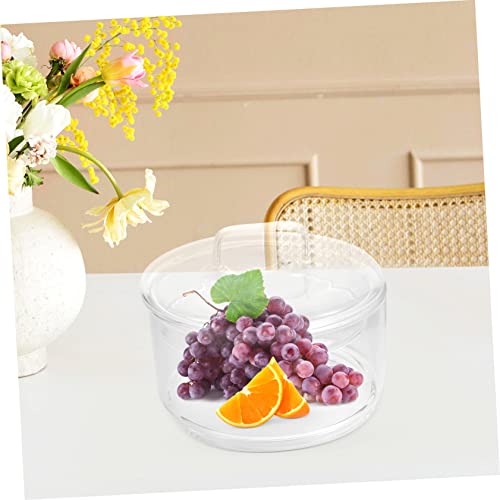 SECFOU Soup Bowl Fruit Bowl with Lid Trifle Bowl Glass with Lid Mixing Bowls Glass Vegetable Bowl Casserole Dish Glass Bowls with Lids Fruit Bowl for Restaurant Bowl for Home Clear Bowls