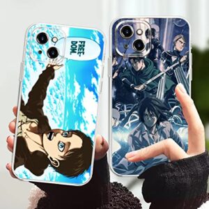 Staremeplz Samsung Galaxy Note 10 Plus Case Attack -on Titan Anime Design [with Keychain and 50pcs Stickers] Cartoon Transparent Soft Silicona Case for Samsung Galaxy Note 10 Plus