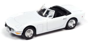 1967 2000gt convertible white (007) "you only live twice (1967) movie series 1/64 diecast model car by johnny lightning jlpc002-jlsp125