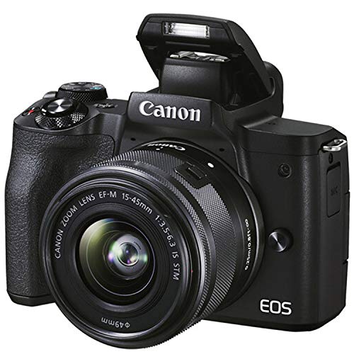 Canon EOS M50 Mark II Mirrorless Digital Camera with 15-45mm f/3.5-6.3 IS STM Lens +55-200mm f/4.5-6.3 IS STM Lens + 420-800mm Super Telephoto Lens + 64GB Memory Card, Professional Photo Bundle (44pc)