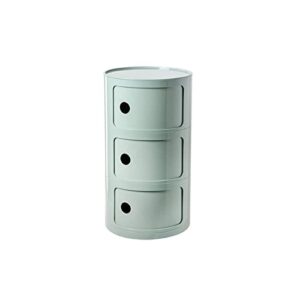 round bedside table 2/3/4 tier plastic nightstand storage unit chest w/drawers & sliding door nordic modern bedside cabinet for bedroom