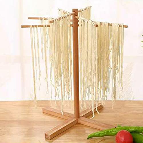 Leefasy Wooden Hanging Stand Kitchen Pasta Drying Rack Noodle Dryer Stand for Linguine Cooking Tools