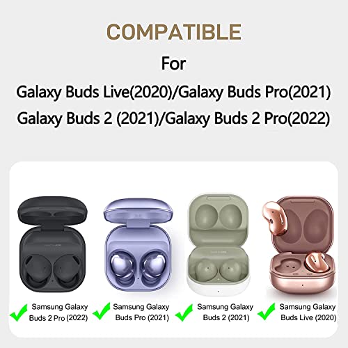 SKTDWEI [Clear Case with Lock] for Samsung Earbuds Galaxy Buds 2 Pro(2022)/Galaxy Buds 2(2021)/Galaxy Buds Pro(2021)/Galaxy Buds Live(2020) Case Cover with Lanyard and Keychain (Transparent Clear)