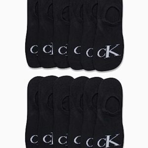 Calvin Klein Womens' Socks - Lightweight Performance No-Show Liners (12 Pack), Size 4-10, Black Assorted